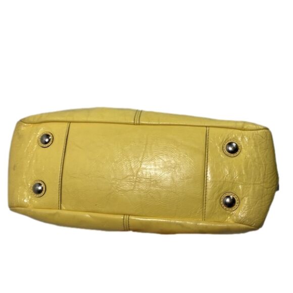 Coach Ashley Yellow Patent Leather Satchel Bag - Picture 3 of 9